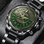 Saskatchewan Roughriders Black Stainless Steel Watch – TMTHU2285