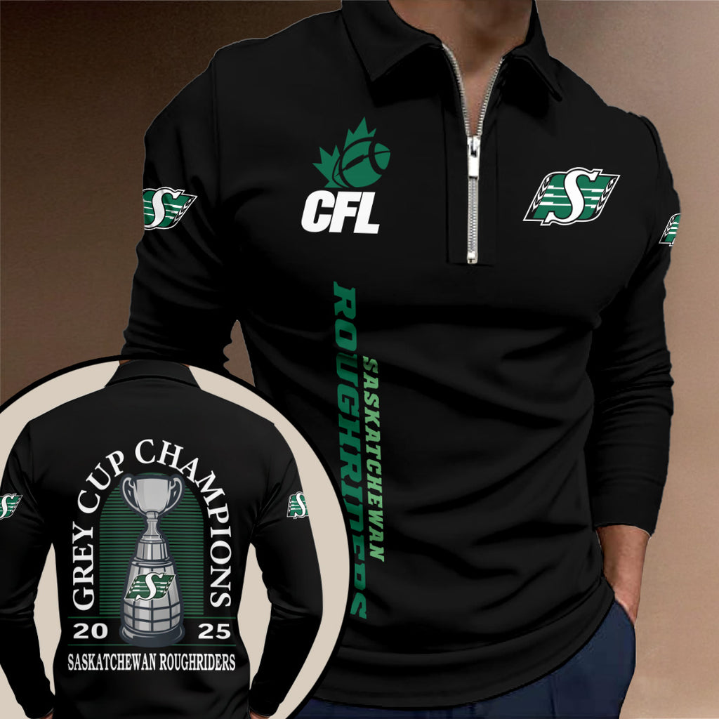 Saskatchewan Roughriders Zip Polo Shirt – TMTHU2406