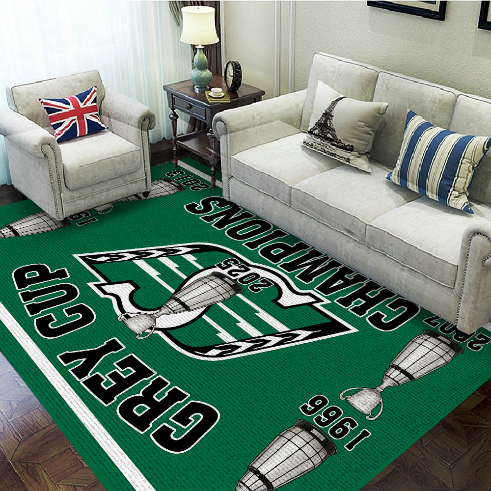 Saskatchewan Roughriders 2025 Grey Cup Champions Rectangular Rug – TANTN18850
