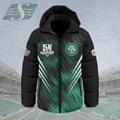 Saskatchewan Roughriders 2025 Grey Cup Champions Thickened Down Hooded Jacket – HOATT14815