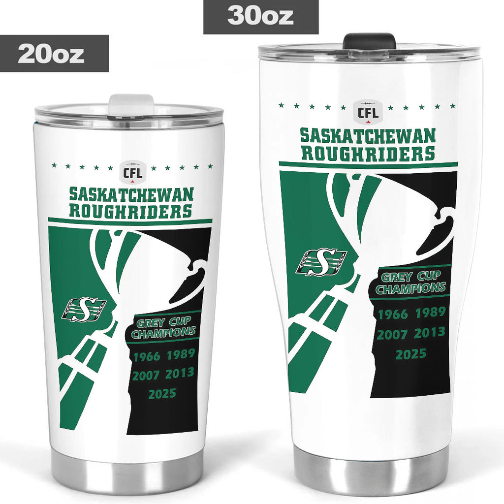 Saskatchewan Roughriders 2025 Grey Cup Champions Tumbler Cup – TANTN18862