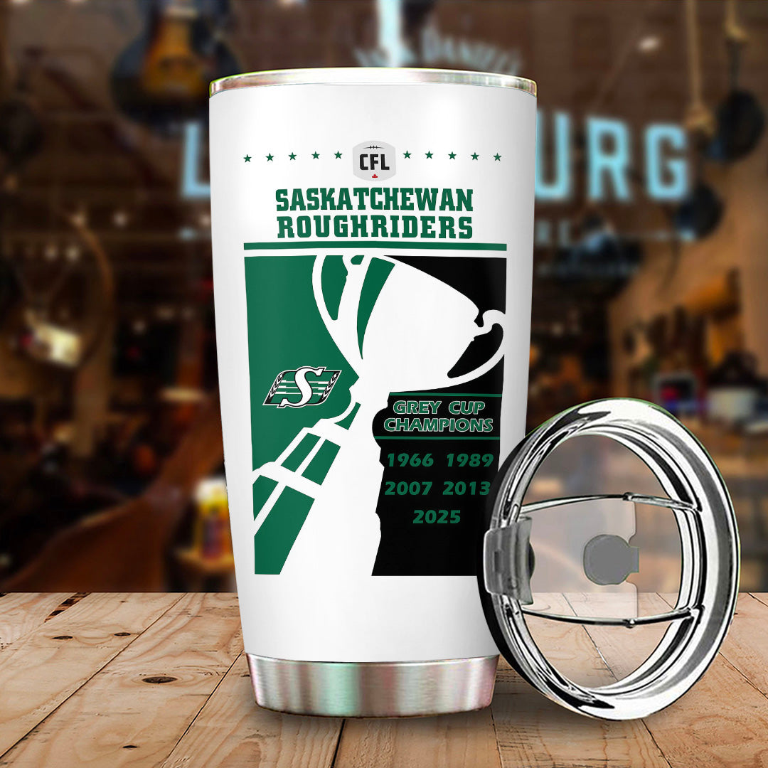 Saskatchewan Roughriders 2025 Grey Cup Champions Tumbler Cup – TANTN18862