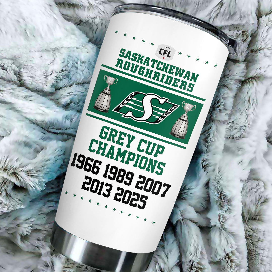 Saskatchewan Roughriders 2025 Grey Cup Champions Tumbler Cup – TANTN18862
