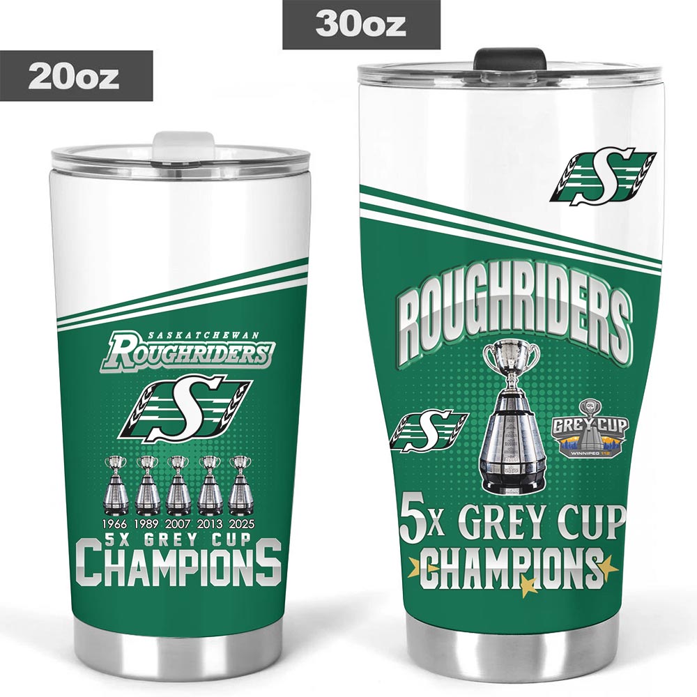 Saskatchewan Roughriders 2025 Grey Cup Champions Tumbler Cup – HOATT14867