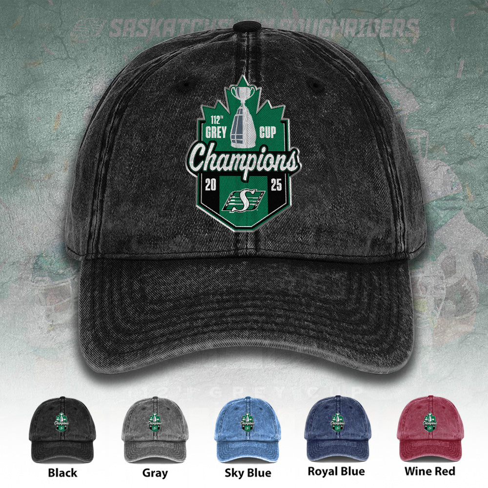 Saskatchewan Roughriders 2025 Grey Cup Champions Wash Denim Cap – TANTN19440