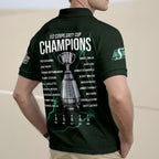 Saskatchewan Roughriders 2025 Grey Cup Champions Zip Polo Shirt – TMTHU2409