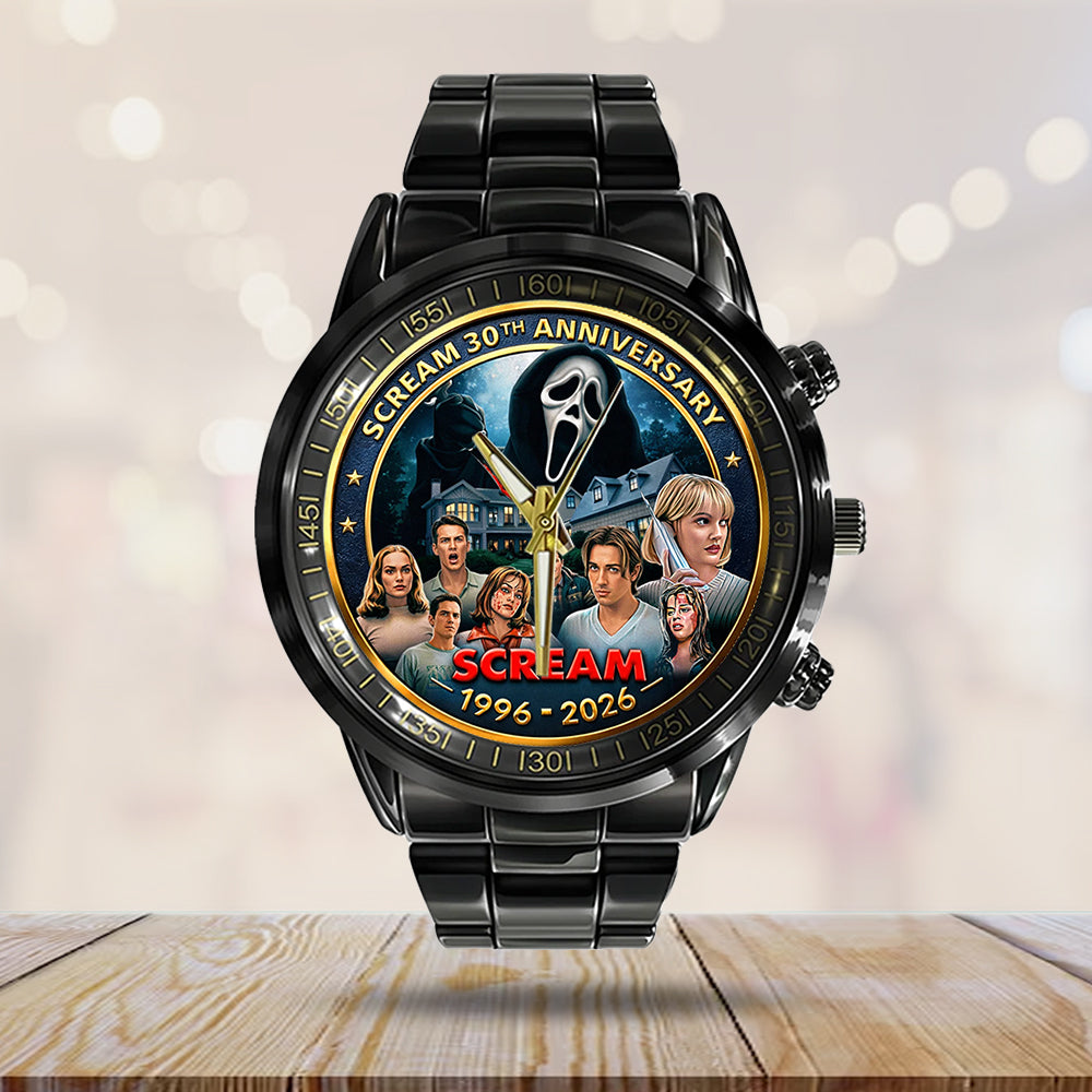 Scream 30th Anniversary Black Stainless Steel Watch – TMTHU3691
