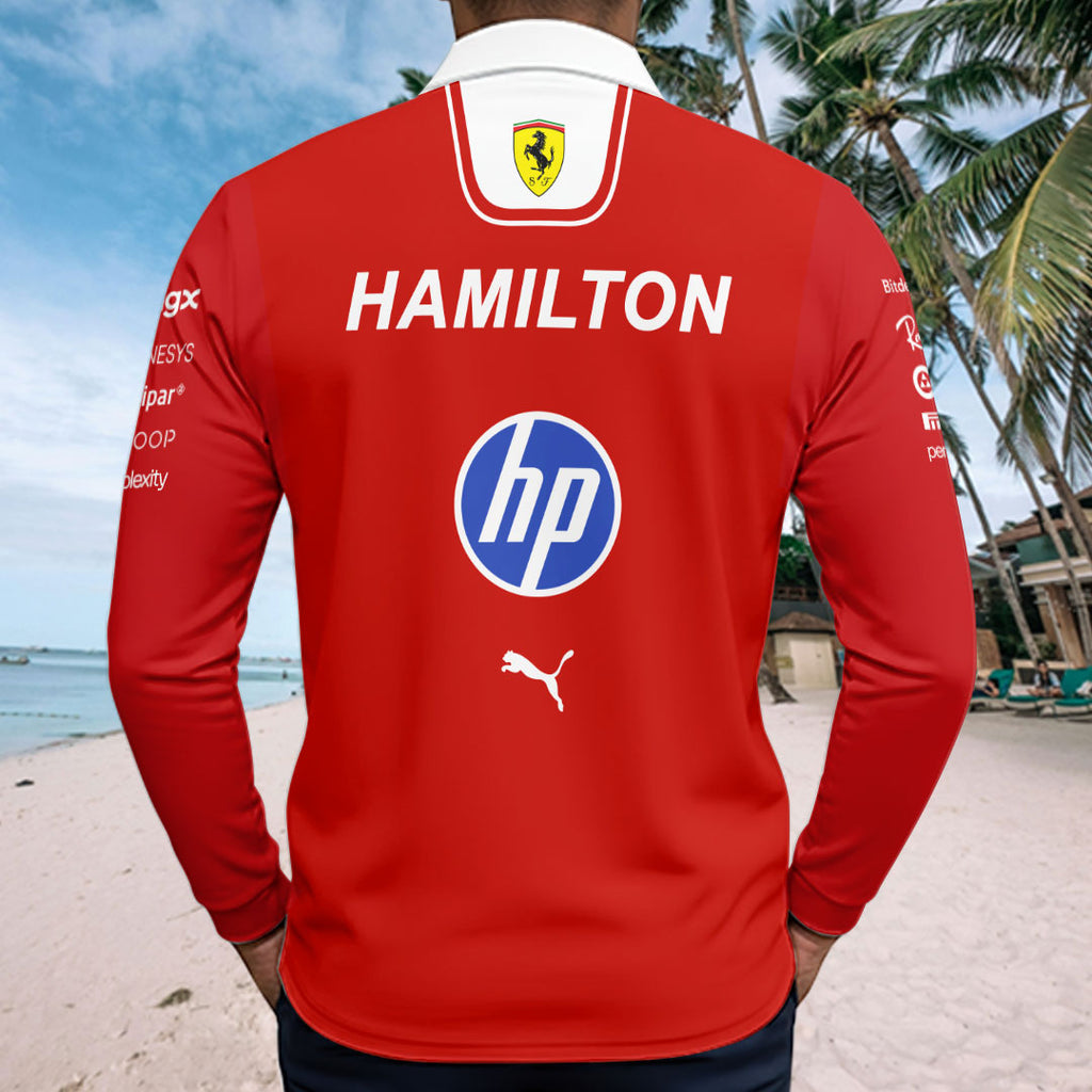 Scuderia Ferrari x Lewis Hamilton 2026 Zip Polo Shirt – HOATT15773