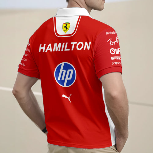 Scuderia Ferrari x Lewis Hamilton 2026 Zip Polo Shirt – HOATT15773