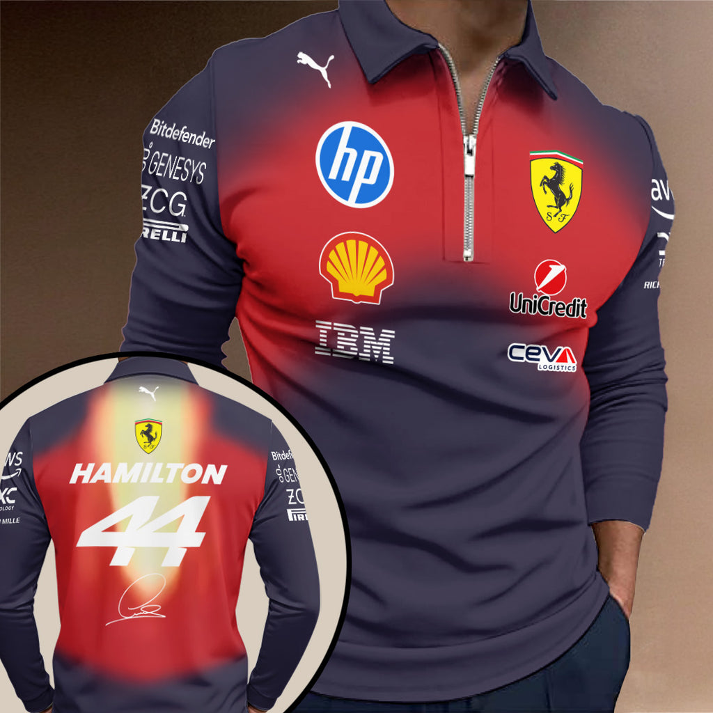 Scuderia Ferrari F1 Team x Lewis Hamilton 2026 Zip Polo Shirt – TANTN22477