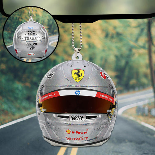 Scuderia Ferrari Las Vegas x Lewis Hamilton Custom shape 2-sided Acrylic Car Ornament – TANTN18806