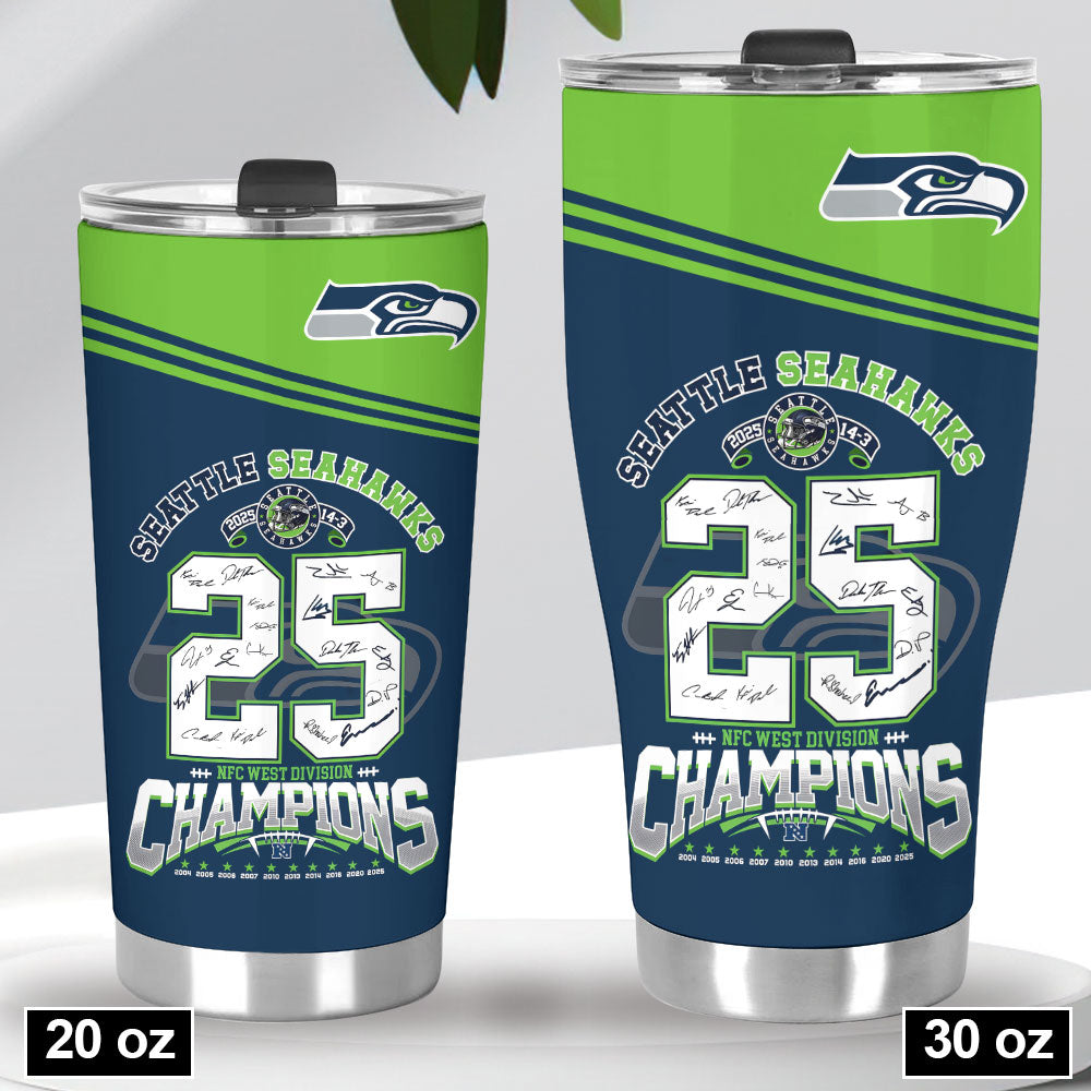 Seattle Seahawks 2025 NFC West Champions Tumbler Cup – HOATT15743