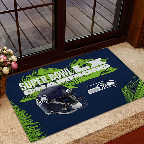 Seattle Seahawks 2025 Super Bowl LX Champions Custom Doormat – TANTN21063
