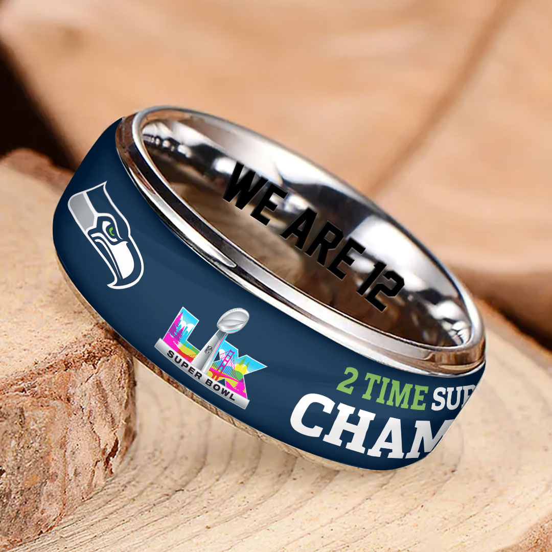 Seattle Seahawks 2025 Super Bowl LX Champions Custom Alloy Ring – HOATT16185