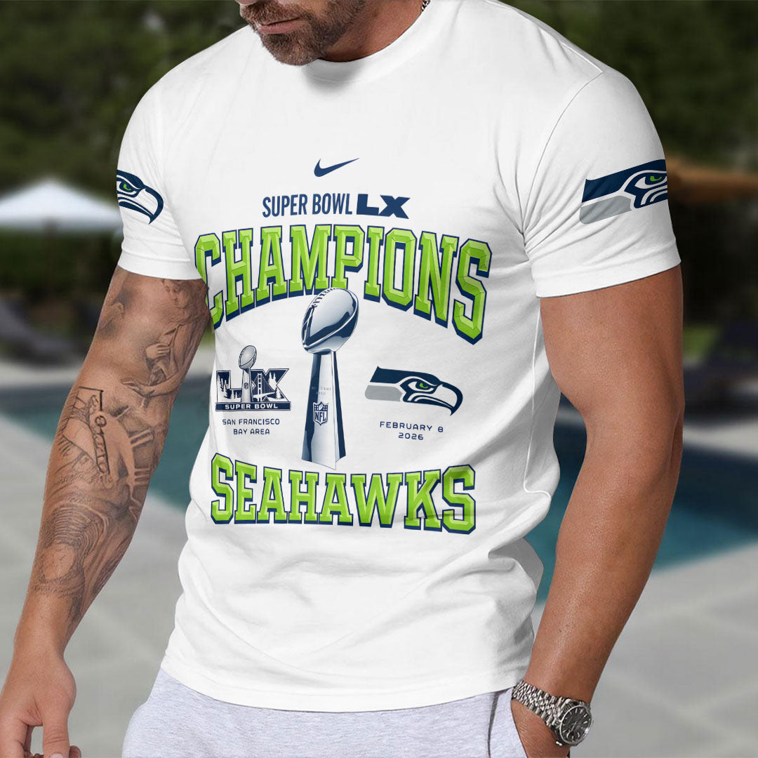 Seattle Seahawks 2025 Super Bowl LX Champions 3D Apparel – HOATT16207
