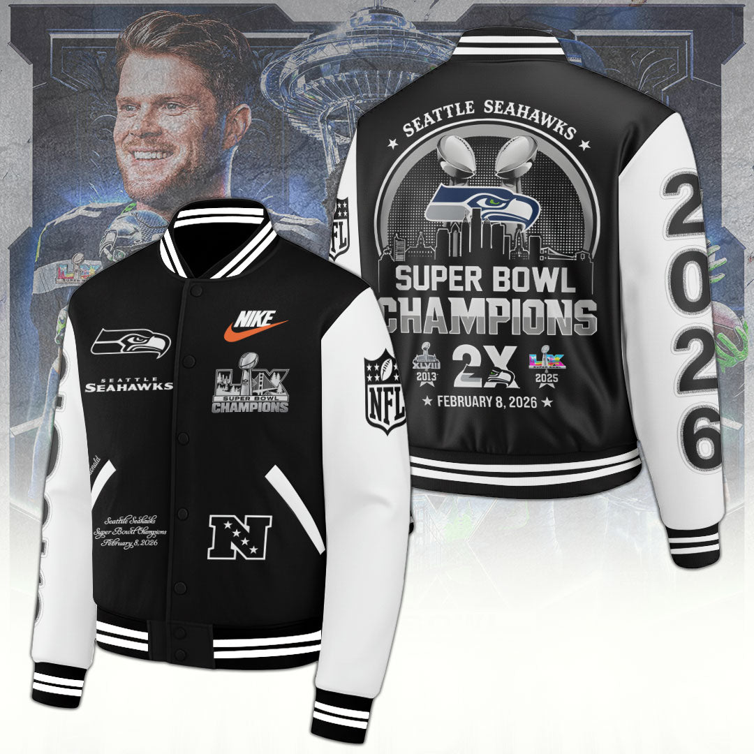 Seattle Seahawks 2025 Super Bowl LX Champions Varsity Jacket – TANTN21094