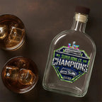 Seattle Seahawks 2025 Super Bowl LX Champions 25oz Empty Whiskey Bottle – TMTHU3890