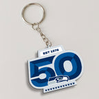 Seattle Seahawks 50th Anniversary Custom Shape 1-sided Keychain – MAITM14454