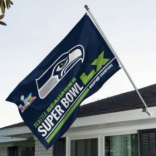 Seattle Seahawks 2025 NFC Champions 3D Double-side House Flag – TANTN20630
