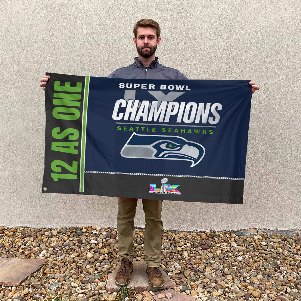 Seattle Seahawks Super Bowl LX Champions 3D Double-side House Flag – MAITM14852