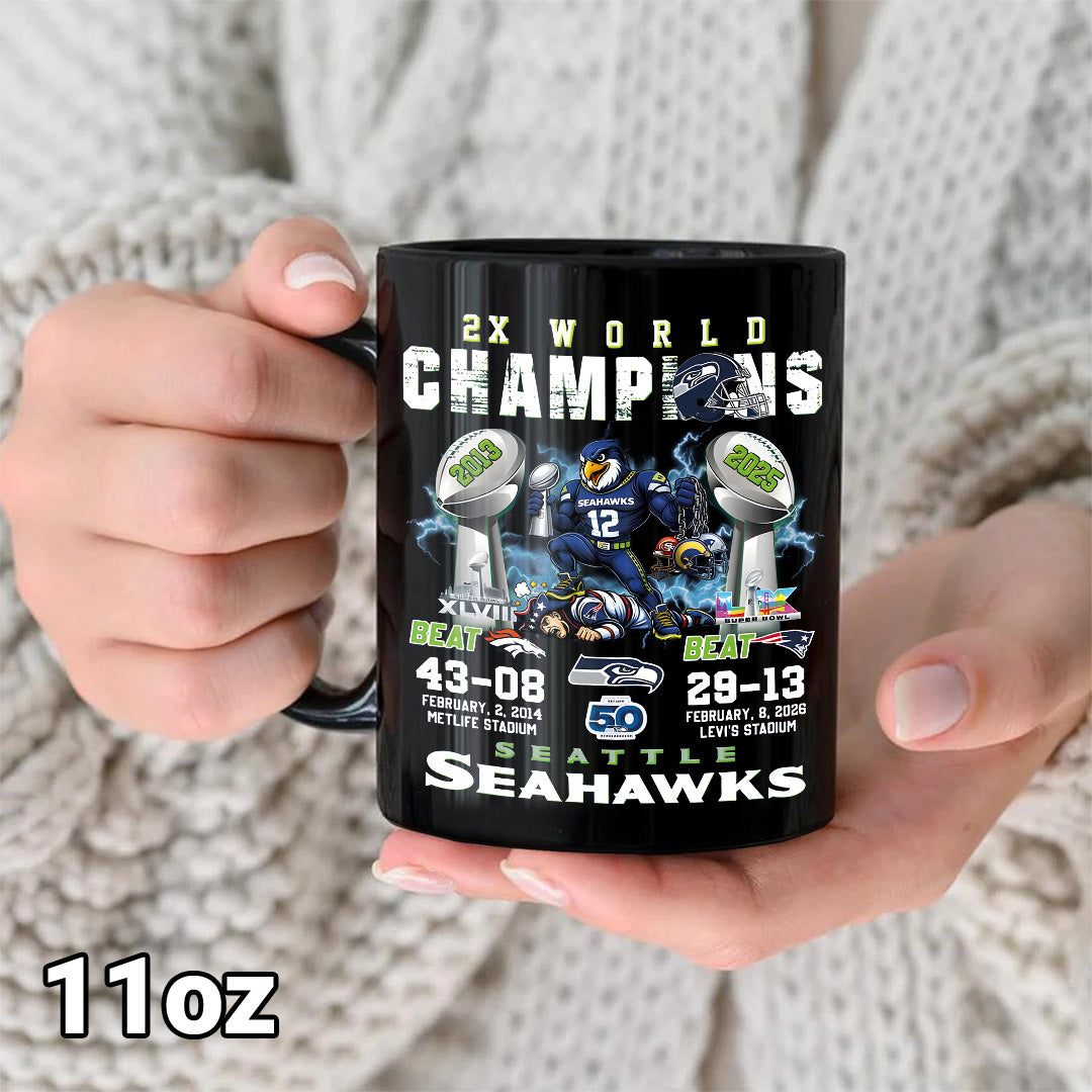Seattle Seahawks Super Bowl LX Champions Ceramic Mug – MAITM14860