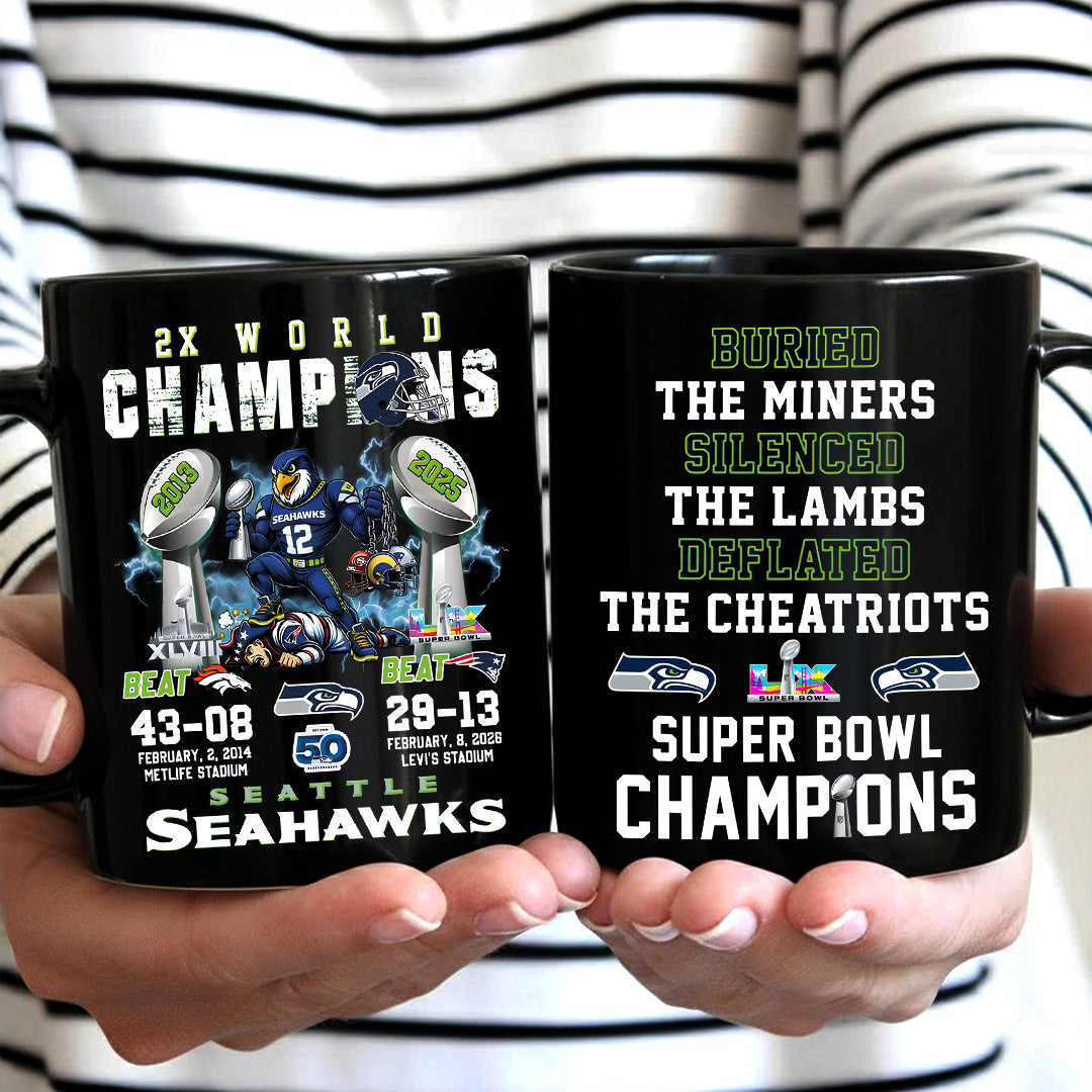 Seattle Seahawks Super Bowl LX Champions Ceramic Mug – MAITM14860