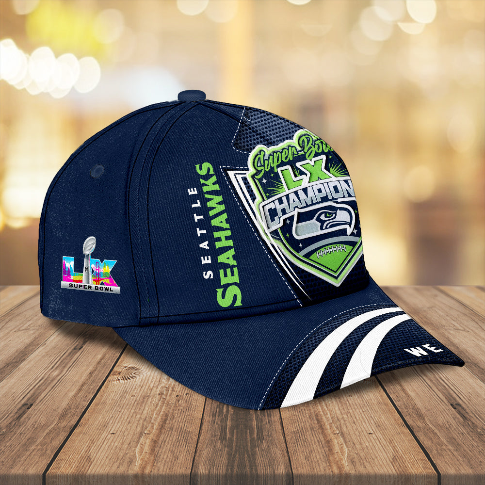 Seattle Seahawks Super Bowl LX Champions Classic Cap – MAITM14834