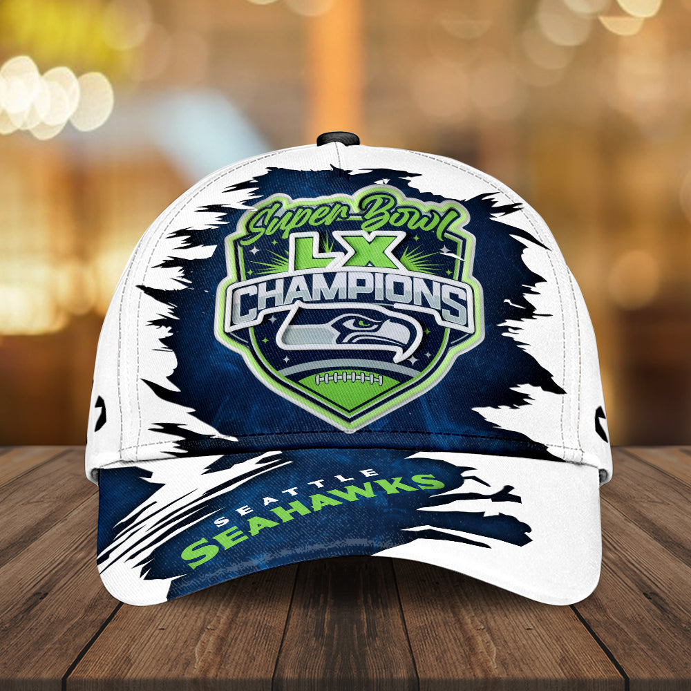 Seattle Seahawks Super Bowl LX Champions Classic Cap – MAITM14850