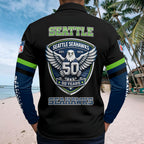 Seattle Seahawks Zip Polo Shirt – TMTHU3549