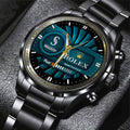 Seattle Mariners Black Stainless Steel Watch – MAITM13447