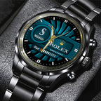 Seattle Mariners Black Stainless Steel Watch – MAITM13447
