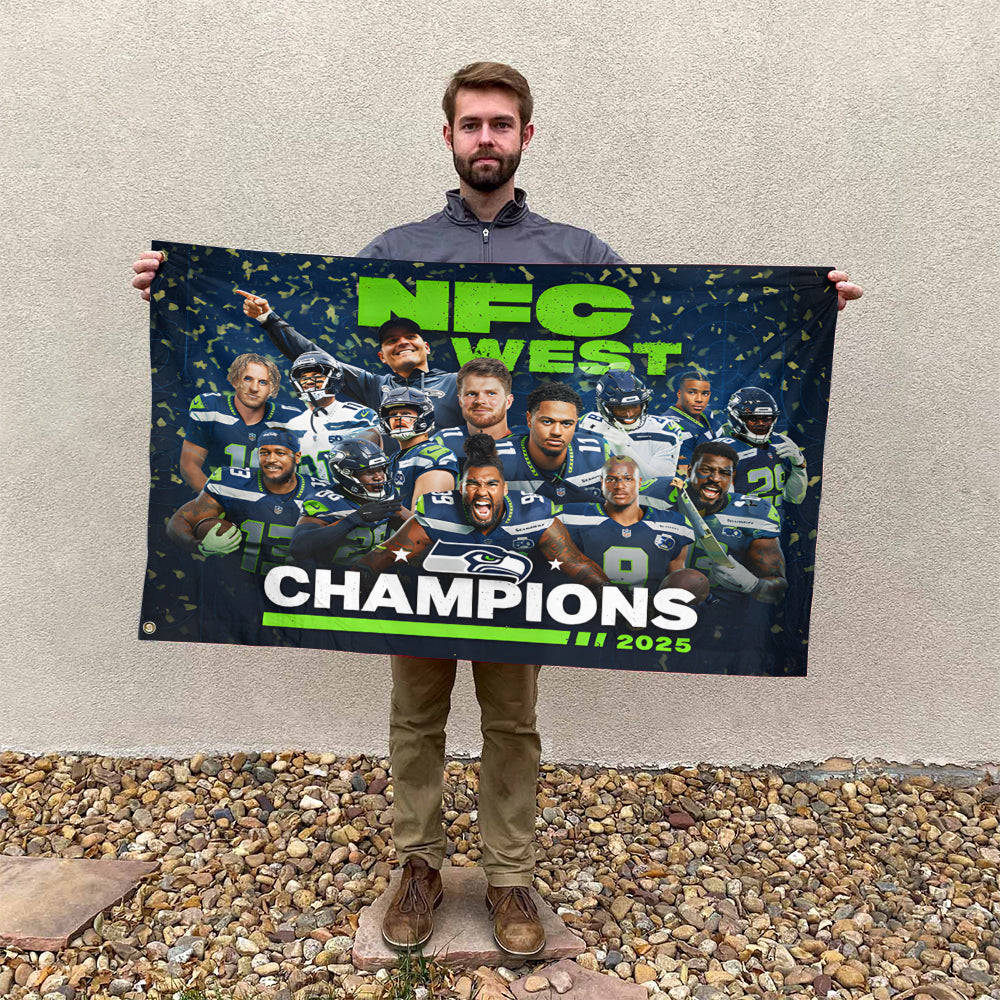 Seattle Seahawks 3D Double-side House Flag – TMTHU3419