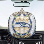 Seattle Seahawks 2025 Super Bowl LX Champions Custom shape 2-sided Acrylic Car Ornament – HOATT16174