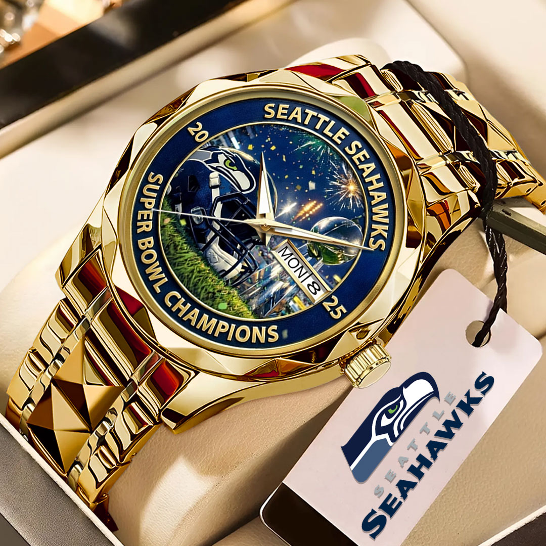 Seattle Seahawks 2025 Super Bowl LX Champions Alloy Luxury Quartz Watch – TMTHU3891