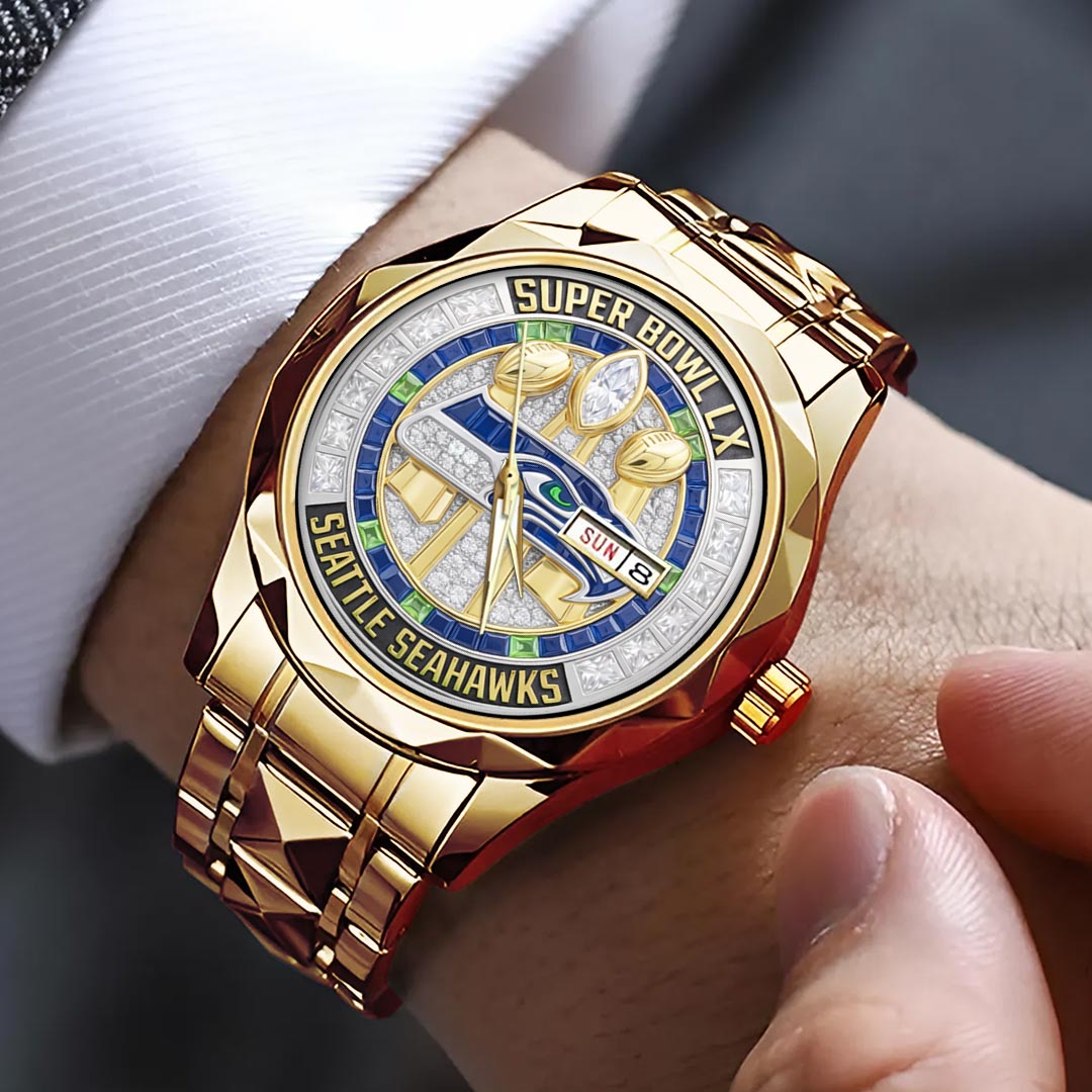 Seattle Seahawks 2025 Super Bowl LX Champions Alloy Luxury Quartz Watch – HOATT16189