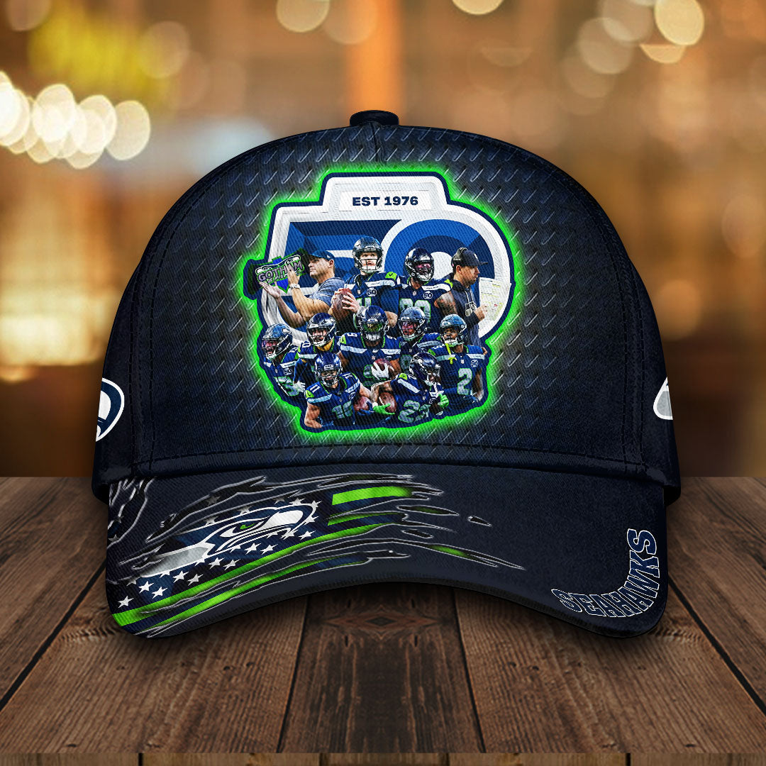 Seattle Seahawks 2025 Super Bowl LX Champions Classic Cap – TMTHU3912