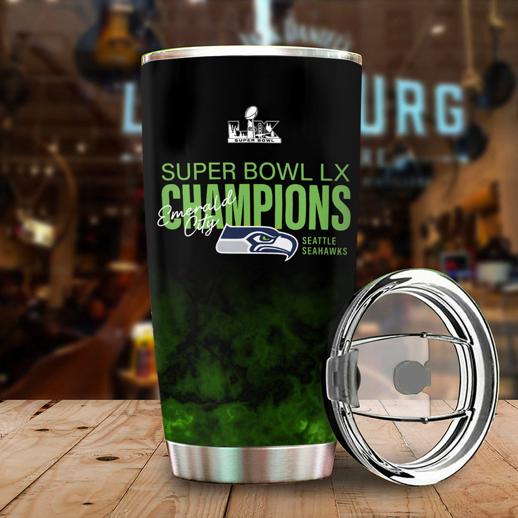 Seattle Seahawks 2025 Super Bowl LX Champions Tumbler Cup – GNE5029