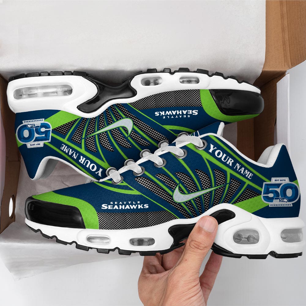 Personalized Seattle Seahawks 50th Anniversary Air Max Shoes – HOATT15731