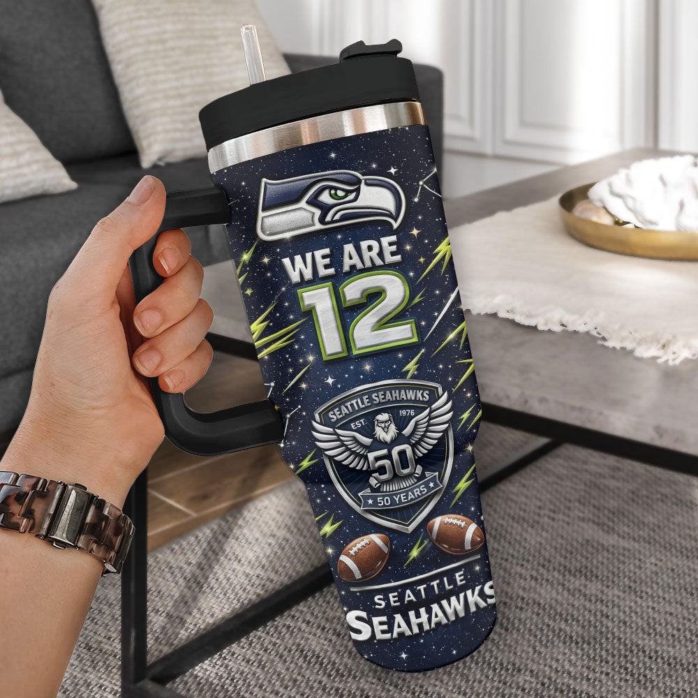 Seattle Seahawks 50th Anniversary 40oz Tumbler – TMTHU3360