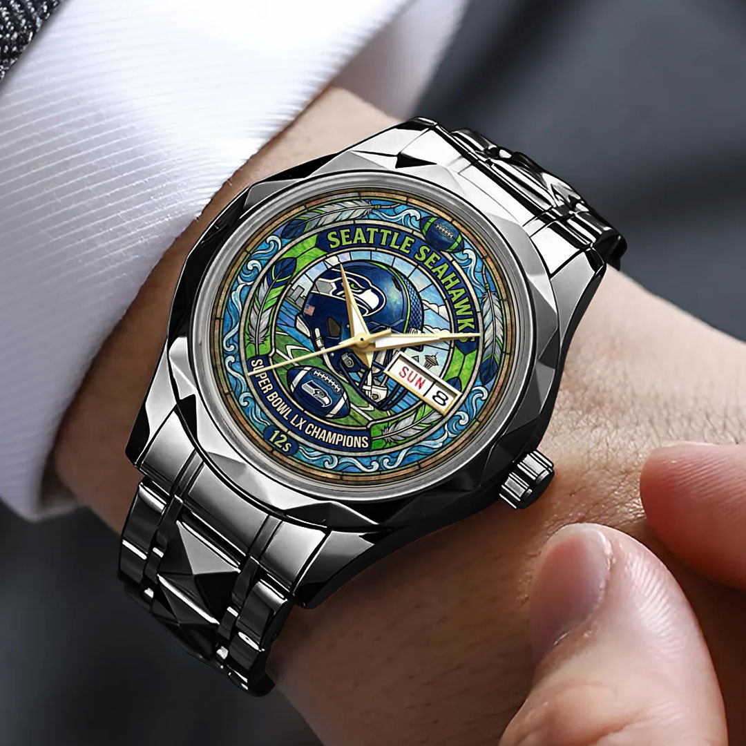 Seattle Seahawks Super Bowl LX Champions Alloy Luxury Quartz Watch – MAITM14797