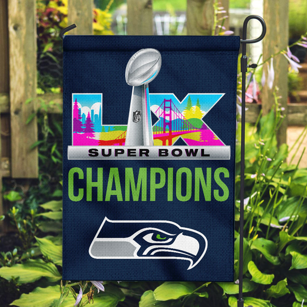 Seattle Seahawks Super Bowl LX Champions Double-side Garden Flag – MAITM14808