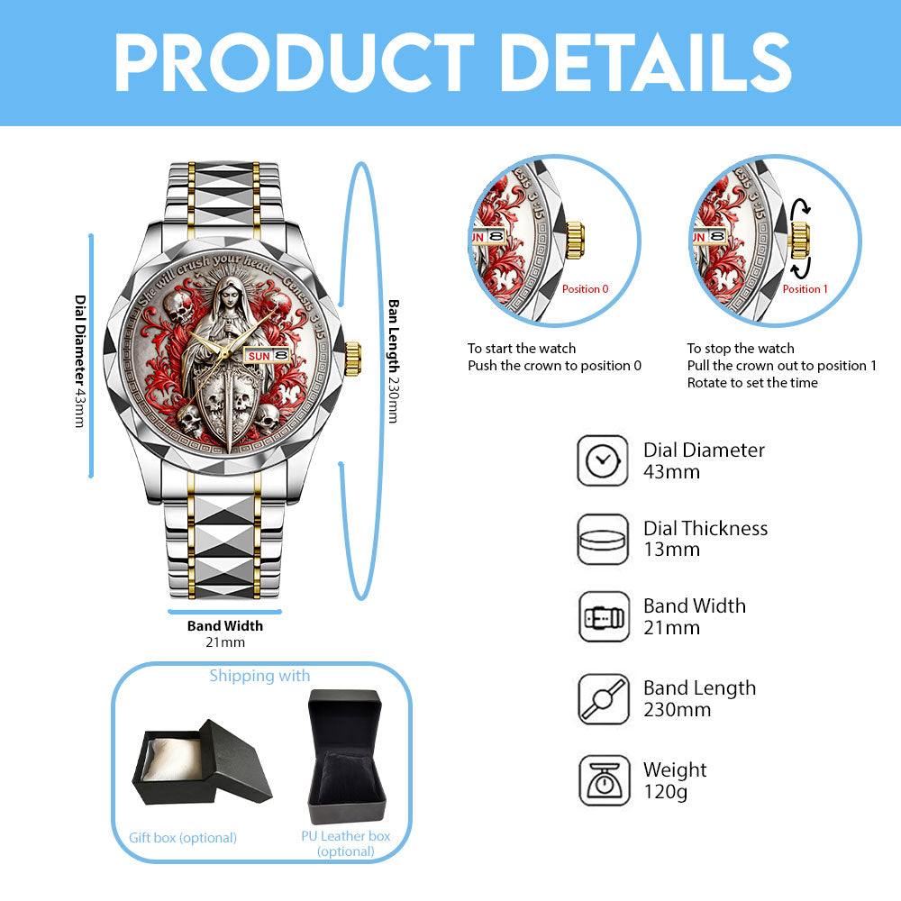 She Will Crush Your Head Alloy Luxury Quartz Watch – TANTN19696