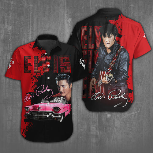 Elvis Presley Short Sleeve Button-Down Shirt – NGHIAVT 0024