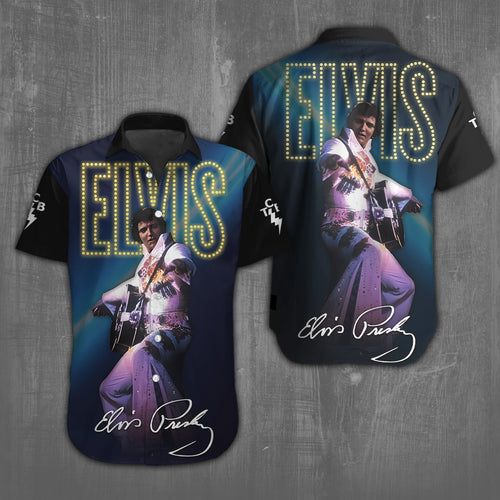 Elvis Presley Short Sleeve Button-Down Shirt – NGHIAVT 0009