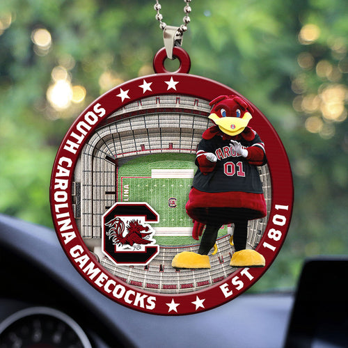 South Carolina Gamecocks Football Custom shape 2-sided Acrylic Car Ornament – HOATT13136