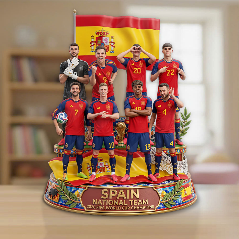 Spain National Team 2026 FIFA World Cup Champions Custom Shape Acrylic Plaque – TMTHU7723