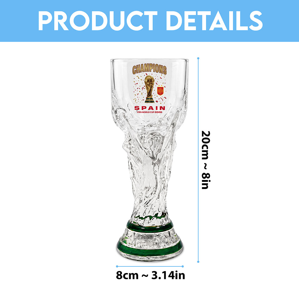 Spain National Team 2026 FIFA World Cup Champions Trophy Glass Cup – TANTN24373