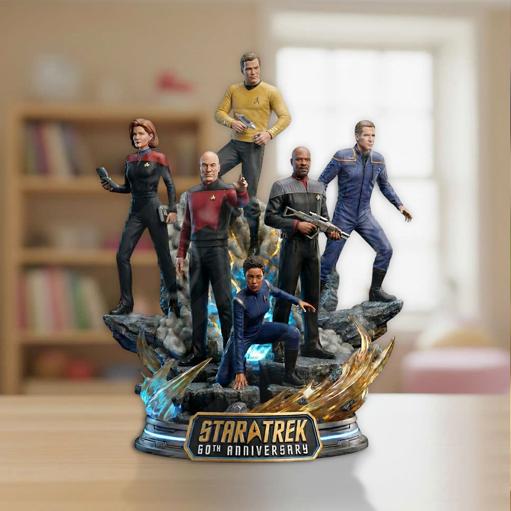 Star Trek 60th Anniversary 2026 Custom Shape Acrylic Plaque – TMTHU4681