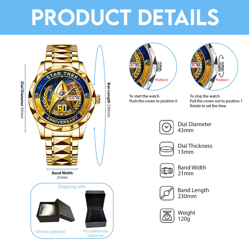 Star Trek 60th Anniversary 2026 Alloy Luxury Quartz Watch – TMTHU4703