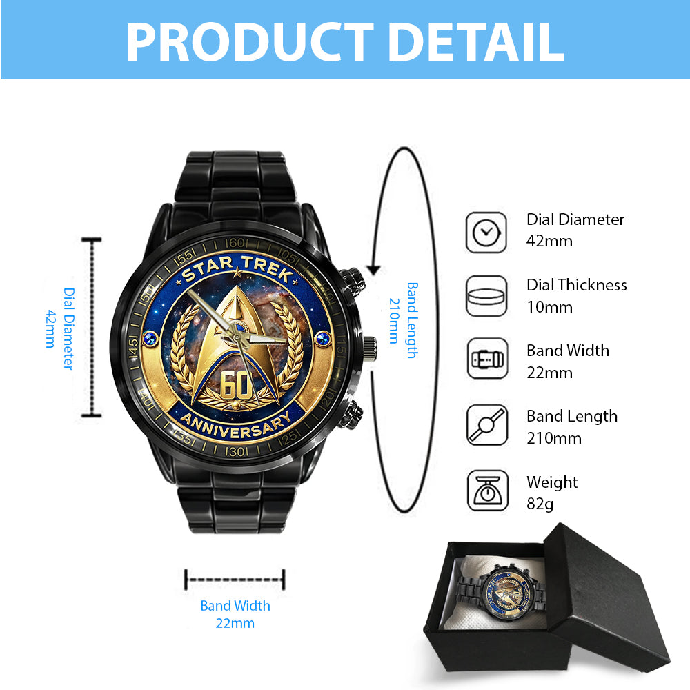 Star Trek 60th Anniversary 2026 Black Stainless Steel Watch – TMTHU4729